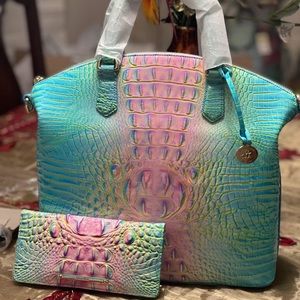 Brahmin cotton candy Duxbury and matching  wallet